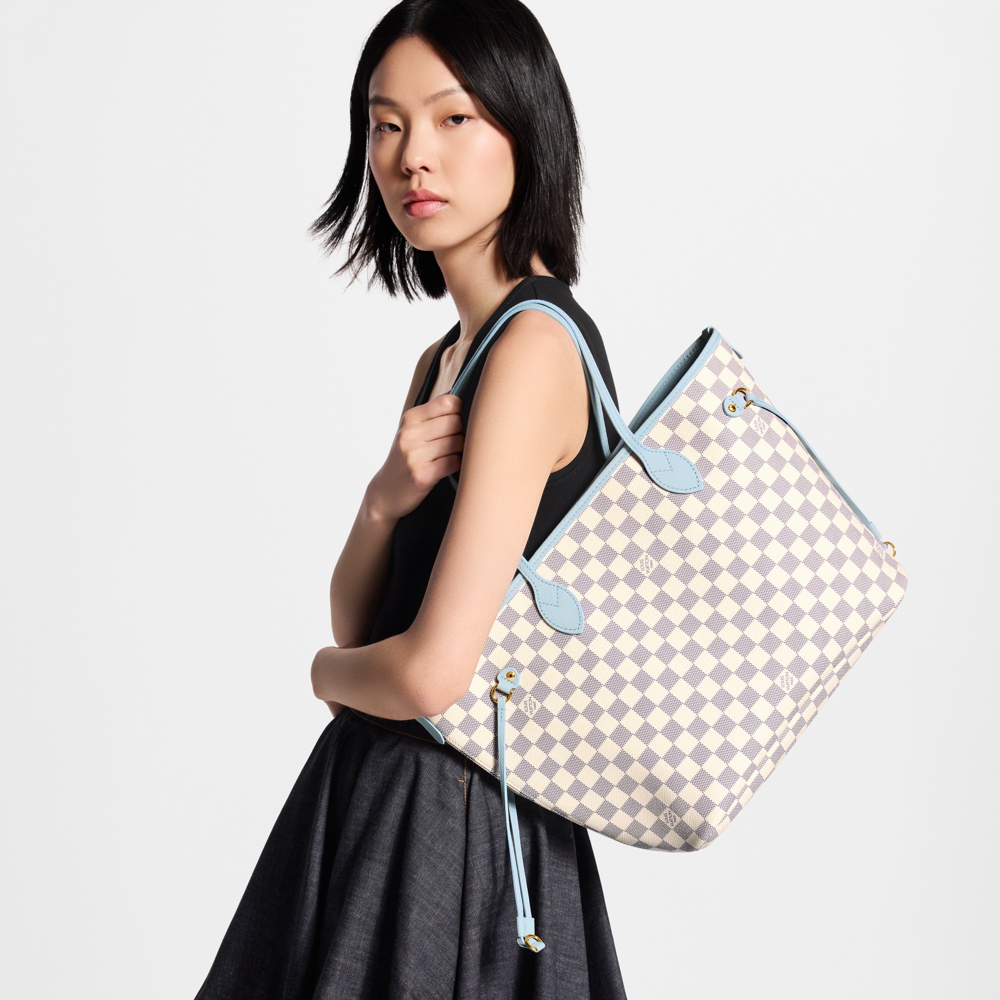 Neverfull Inside Out MM Damier Azur Canvas - Women Bags | LOUIS